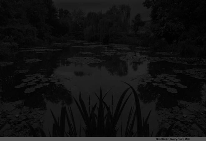 Monet Garden at Dusk, Giverny France 2007, by Francis Olschafskie, at The Newbury Boston