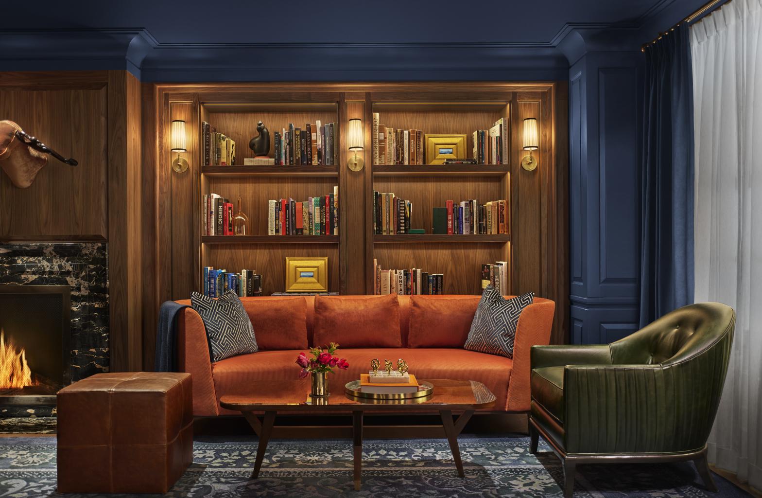 Private Library Lounge, Downtown Boston Hotel, The Newbury Hotel