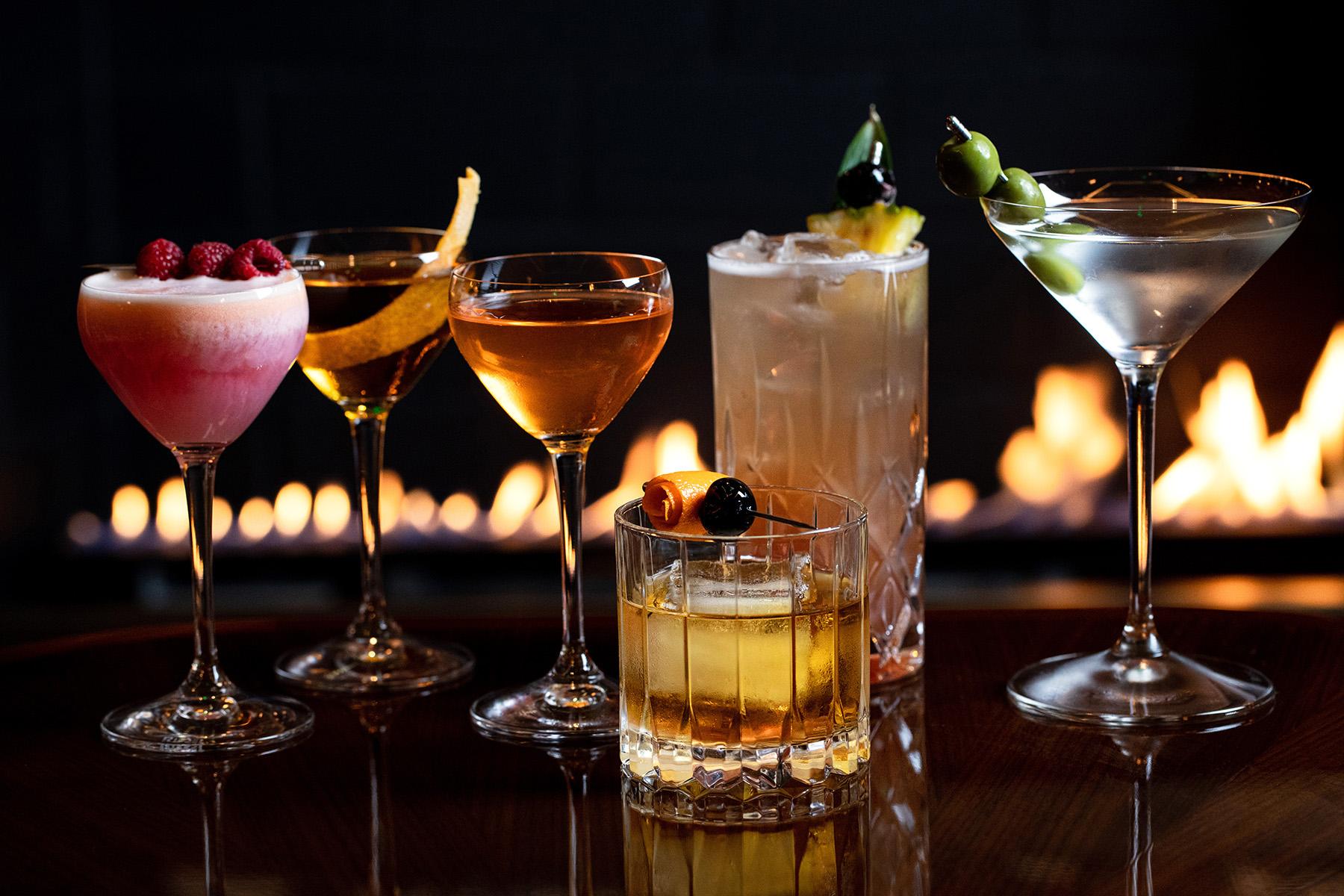 Festive Cocktails at The Street Bar, located at The Newbury Boston