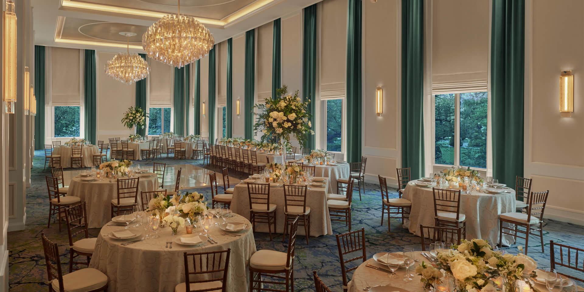 Elegant ballroom at The Newbury Boston