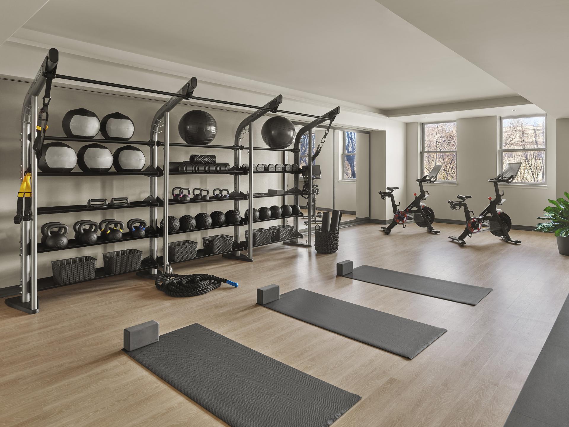 The fitness center at The Newbury Boston