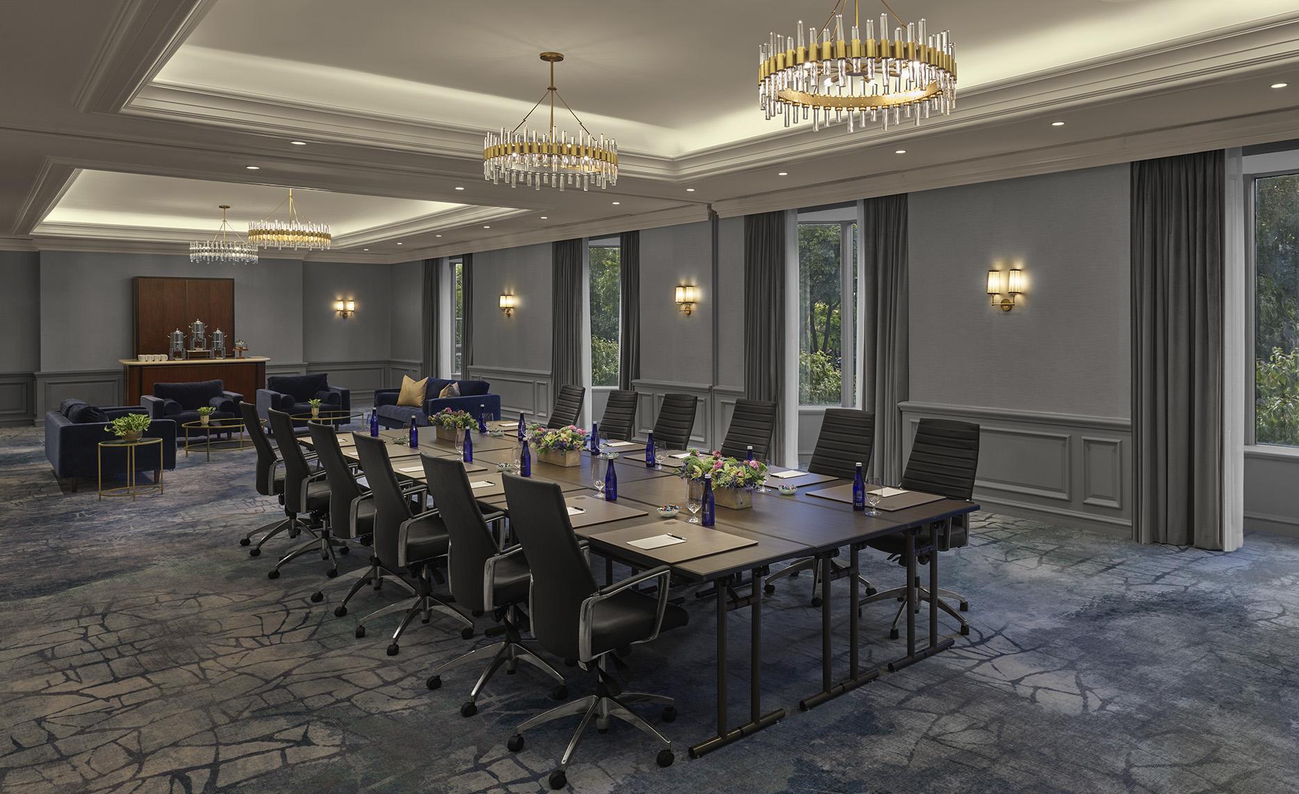 A meeting in the Hunt's Room at The Newbury Boston