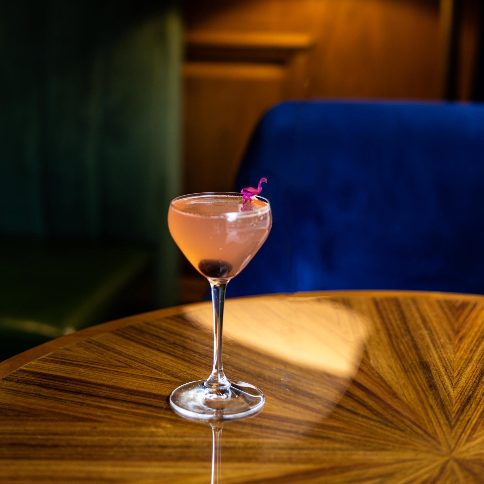 The Pink Flamingo cocktail at The Street Bar, at The Newbury Boston