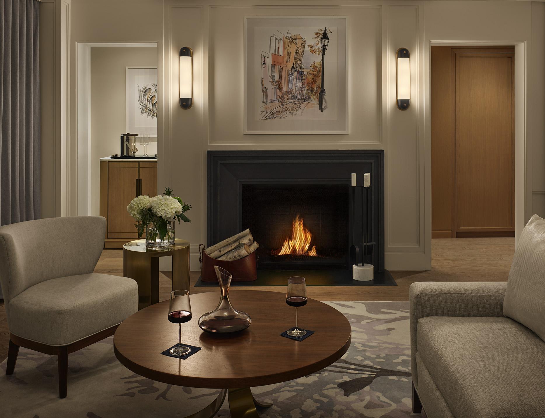 Fireplace Suite at The Newbury Boston